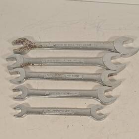 44572 Craftsman 44591 44582 44592 44579 Open End Wrench Set Double Vintage 5 Pc Sae 3/8-13/16