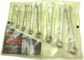 Craftsman 44652 8 Sears Sae Combination Wrench Set In Sleeve 1/4-11/16 Inch Usa Used