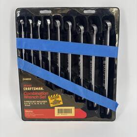 Craftsman 44655 Nos Metric 9pc Combination Wrench Set 12pt Usa Vintage Sears