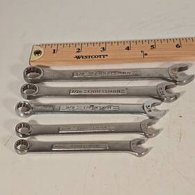 44695 Craftsman 44691 44692 44683 44694 Combination Wrench Set 5pc 5/16 11/32 3/8 7/16 And 1/2
