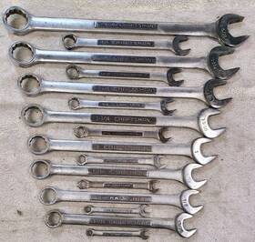 44691-44709 Craftsman Vintage 16pc. Sae 12pt. Combination Wrench Set 5/16 Inch - 1-5/16 Usa