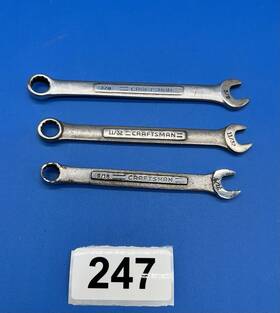 44691 Craftsman 44693 44692 Set Of 3 Wrenches 3/8 Vv 11/32 Va 5/16 V Usa Vintage