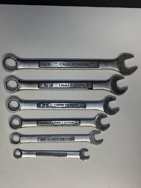 44693-44701 Craftsman Vintage Genuine V Series Combination 12 Point Sae Wrench Set 3/8 Inch -3/4