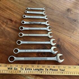44699 Craftsman 44694 44695 44691 44693 Vintage 9 Pc Combination Wrench Set Sae 12 Point 13/16 Inch -1/4