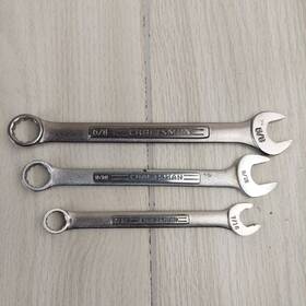 44697-44694 Craftsman Lot Of 3 12-point Combination Wrenches 5/8 Inch 9/16 7/16 V Series Tools