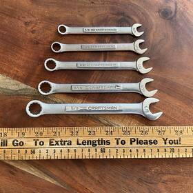 44693 Craftsman 44697 44696 44695 44694 Vintage 5 Pc Combination Wrench Set Sae 12 Point 5/8 Inch -3/8 44693 Craftsman 44697 44696 44695 44694 Vintage 5 Pc Combination Wrench Set Sae 12 Point 5/8 Inch -3/8