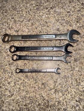 42913 Craftsman 44698 44696 44695 Combination 12 Wrenches 11/16 Inch 9/16 1/2 9mm