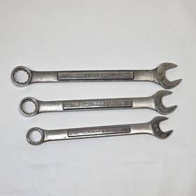44698-44701-44697 Craftsman Usa Made Sae 12-point Combonation Wrench Set Of 3. 11/16 3/4 5/8