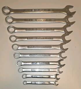 44702 Craftsman 44698 12 Point Combination Wrench Set Usa V Series 1/4 To 13/16 - 10 Piece