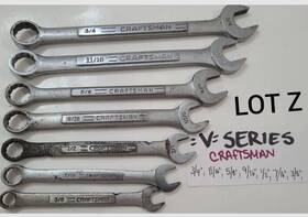 4469844696 Craftsman V Series Vintage Combination Wrench Set 7 Piece Old Tool Lot