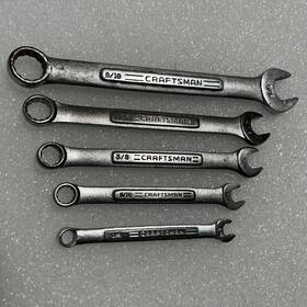 44694 Craftsman 44699 44691 44383 Vtg Usa Sae Combination Wrench Lot Set -v - Series 12 Pt 5 Piece