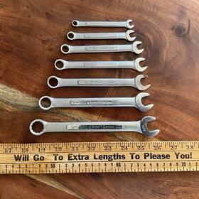 44695 Craftsman 44699 44693 44694 Vintage 7 Pc Combination Wrench Set Sae 12 Point 5/8 Inch -1/4