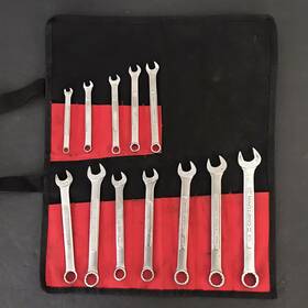 44697 Craftsman 44699 Set Of 12 Sae 1/4-5/8 Inch And 9-15mm Metric Combination Wrenches W Case Usa