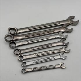 44699-691-693-694-695-697-698 Craftsman Vintage Sae 7 Pc Combination Wrench Set 1/4-11/16 Inch 12pt V Series
