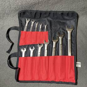 44701-44704 Craftsman Vintage 12 Piece Sae 12pt Combination Wrench Set And Carrying Pouch Vtg