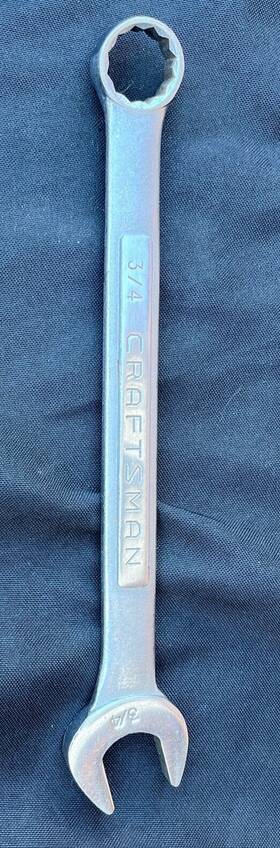 44701-v Craftsman 44701-v- Vintage 3/4 Inch 12pt Combination Wrench -v- 44701 Usa Great Condition