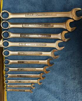44691 Craftsman 44703 Usa Made Sae 12-point Combonation Wrench Set Of 11