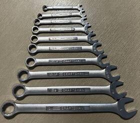 44705-44691 Craftsman Vintage -vv- Combination Wrench Set 10pc Sae - 5/16 Inch To 1 -usa