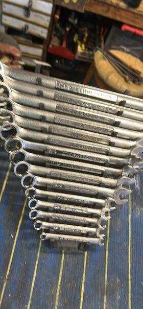 Craftsman 44707 44699 Vintage Va Usa 15 Piece Combo Wrench Set Sae 1/4 Inch To 1-1/8 12 Pt
