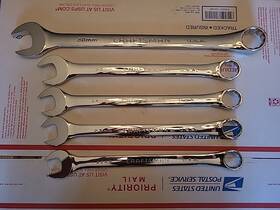 44970 Craftsman 44973 Professional Jumbo Full Polished Wrench Set Usa Metric 22-30mm