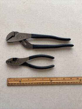 45381-45378 Craftsman 2pc.vintage Slip-joint Pliers Usa Lightly Used