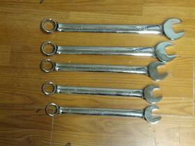 45986 Craftsman 45953 45952 45951 45950 Professional Large Sae Combination Wrench Set Full Polish 1 Inch - 5/16