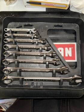 46891 Craftsman Sears Usa 7pc Combination Wrench Set Sae 1/4 Inch -3/4 Read