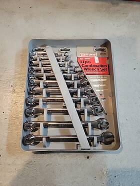 9-46894 Craftsman 46894 946894 Nos Sears 11pc 6pt Metric Combination Wrench Set Va 7-17mm Usa