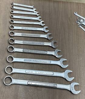 46931 Craftsman Usa 12pc Sae Combination Wrench Set 1/4 Inch To 7/8