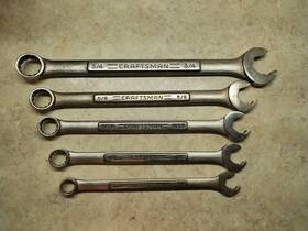 47853 Craftsman 47858 47856 47855 47854 Speed Combination Wrench Set 5pc Sae Va-series 3/4-5/8-9/16-1/2-7/16