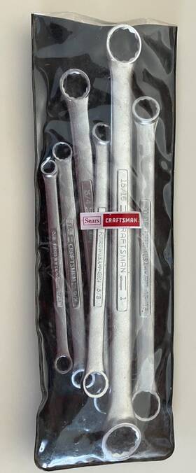 4984 Craftsman Vintage Sae 7 -piece Box End Wrench Set In Pouch Excellent