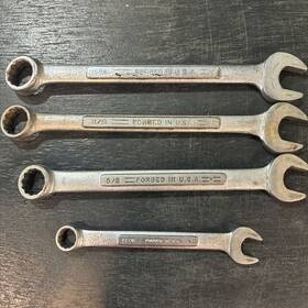 Craftsman 5/8-71/16-11/16 V-combination Wrench Set Sae Usa Vintage 5/8-7/16-11/16 1970 Inch S