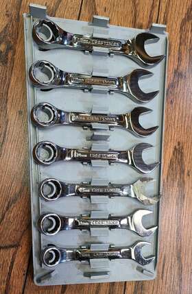 9-44111 Craftsman Usa 7pc Metric Stubby/midget Wrench Set 10-18mm