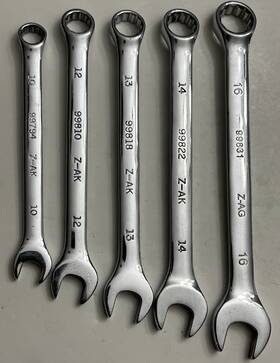 99794 Craftsman 99831 5pc Wrench 16mm Z-ag 14mm 99822 13mm 99818 12mm 99810 10mm Z-ak