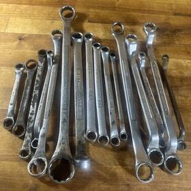 B2628 Craftsman Vintage Usa Made Sae Offset Box End Wrench 16pc. Lot Sk Blackhawk