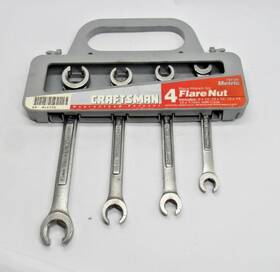 M44196 Craftsman Metric Flare Nut Wrench Set 4pc 9-17mm Line With Case Usa