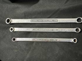 Craftsman V-42954 3 Double Box End Metric Wrenches-v-42954 Lot Of - 6-11mm Usa