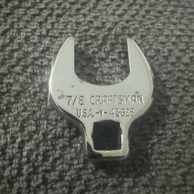 V-43628 Craftsman 7/8 Inch Crowfoot Wrench 3/8 Drive 43628 Usa Made Ships Asap V-43628 Craftsman 7/8 Inch Crowfoot Wrench 3/8 Drive 43628 Usa Made Ships Asap