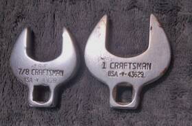 V43628-v43629 Craftsman V43629-43628 #2 1 Inch And 7/8 Crew Foot Wrench 3/8 Drive Usa Nos