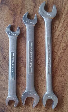 Va504 Craftsman Open In Metric Wrench Set. 11 Mm 12mm 13mm