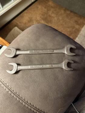 Craftsman Vv-44508-vv-44521 2-craftsman Sae Open Head Wrenches Vv44508 19mm -17mm Vv44521 18mmx16mm
