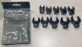 Vv43631-vv43641 Craftsman 10pc 3/8 Inch Drive 10-19mm Metric Crowfoot Wrench Set Usa Crow Foot Vv43631-vv43641 Craftsman 10pc 3/8 Inch Drive 10-19mm Metric Crowfoot Wrench Set Usa Crow Foot