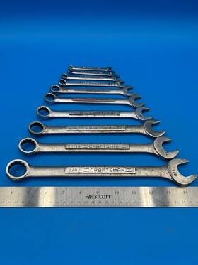 T-8-18 Craftsman Vv4691 Tools Combination Wrench Set 1/4 Inch To 7/8 Pt