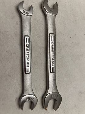 W-446t2 Craftsman W-44679 Usa Open End Wrench Lot 7/16 X 3/8 And 9/16 1/2