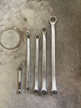 6366082 Crew Line Vintage Metric 5 Piece Box End Wrench Mix Combo Mechanic Proto 5716 1120