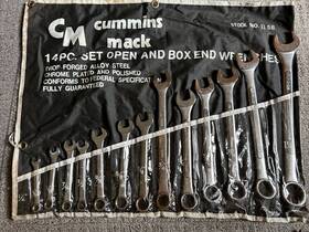 No.115b Cummins 115b Mack 13 Piece Open And Closed Wrench Mechanic Set