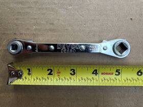 De680 Devco Ratcheting Box Wrench Square 1/4 Inch 3/8 3/16 5/16 Hvac