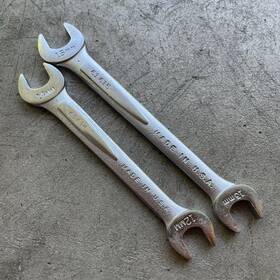 61615 Easco 61614 Vintage Double Open End Wrench Lot 2 12mm/14mm 13mm/15mm Usa
