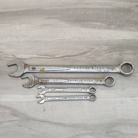 63134 Easco 4 Piece Vintage 12 Point Combination Wrench Set 1/2 Inch X2 13/16 And 1-1/16