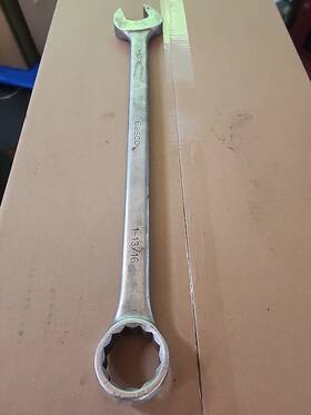 63158 Easco Tools 1-13/16 Inch Sae 12 Point Long Combination Wrench # 25 Inches